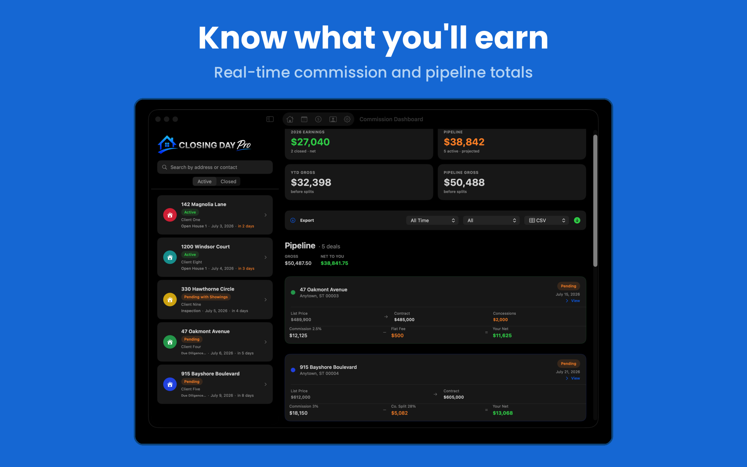 Pipeline dashboard